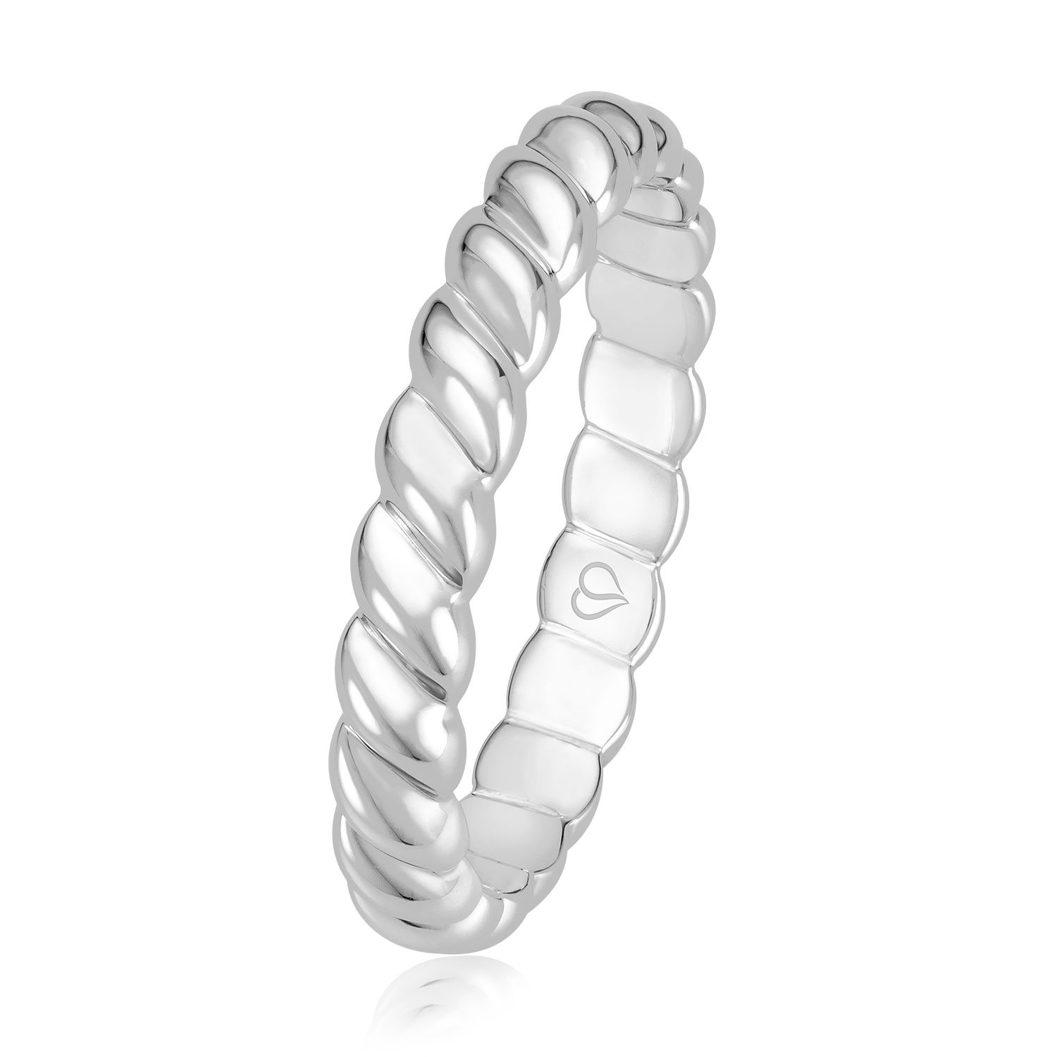 My Twist Weißgold 585 im Zopfmuster