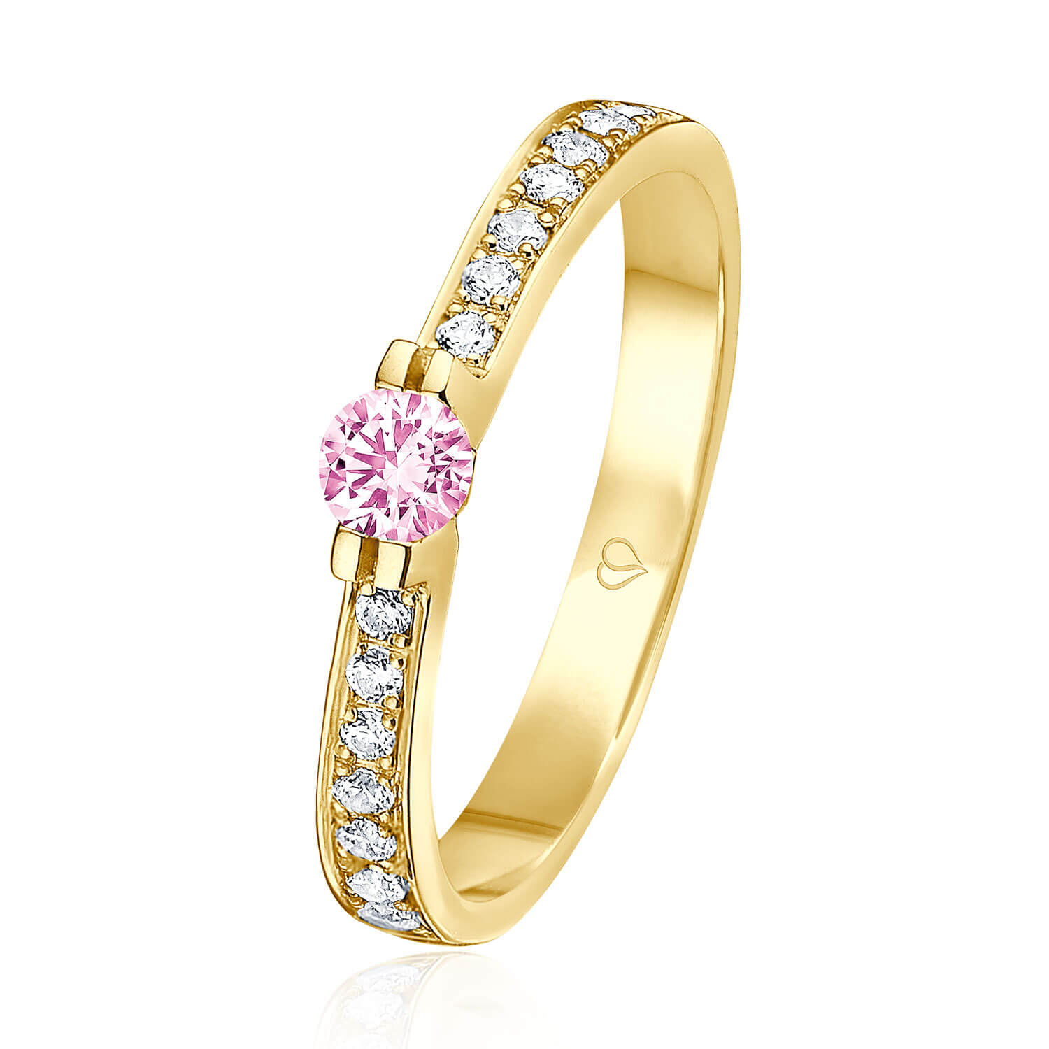 Verlobungsring Dedicated Gelbgold 750 15x Solitär (0,25 ct w/si + Turmalin) Verlobungsring Dedicated Gelbgold 750 15x Solitär (0,25 ct w/si + Turmalin)