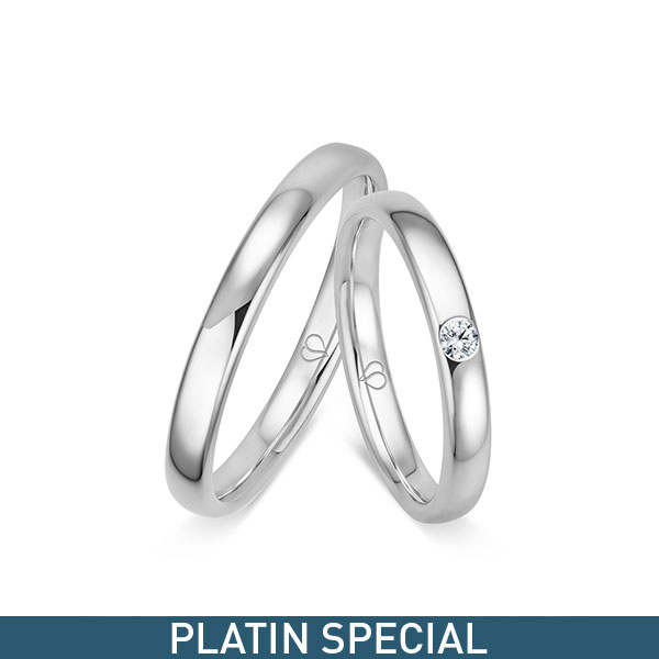 Trauringe Platin Platin 600 1 x Solitär (0,05 ct w/si) Trauringe Platin Platin 600 1 x Solitär (0,05 ct w/si)