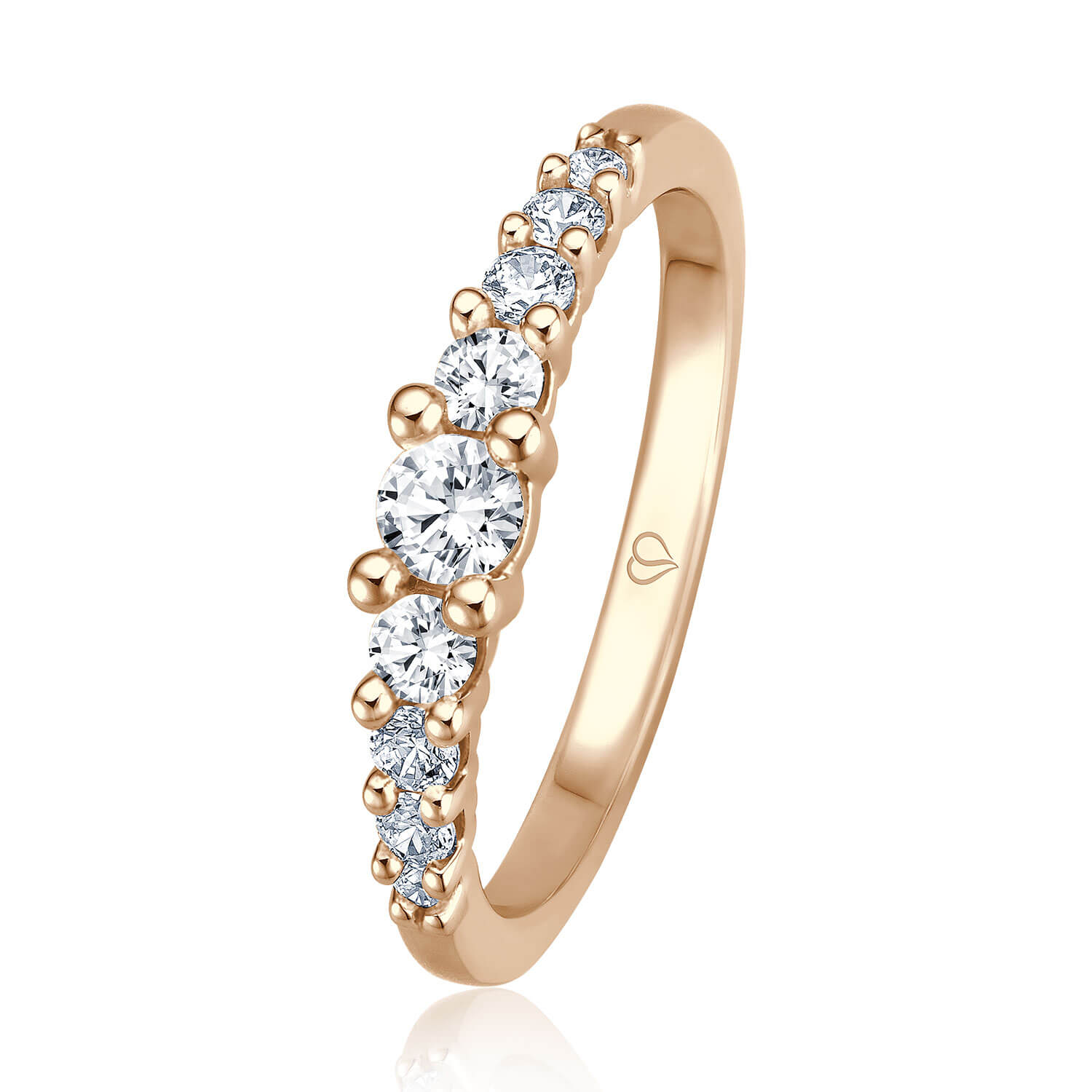 Verlobungsring Delightful Roségold 585 9x Reihe (0,50 ct w/si) Verlobungsring Delightful Roségold 585 9x Reihe (0,50 ct w/si)