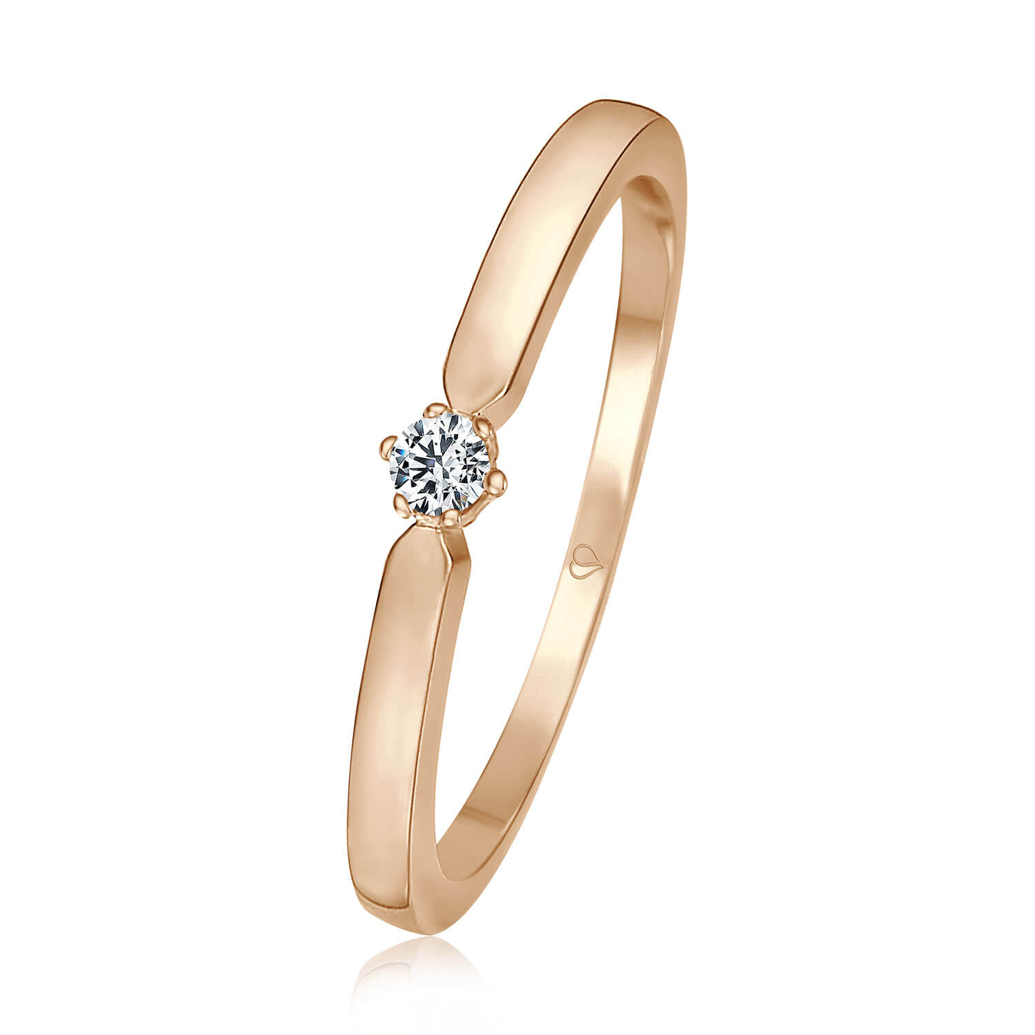 Verlobungsring Amorous Roségold 585 1 x Solitär (0,05 ct w/if) Verlobungsring Amorous Roségold 585 1 x Solitär (0,05 ct w/if)
