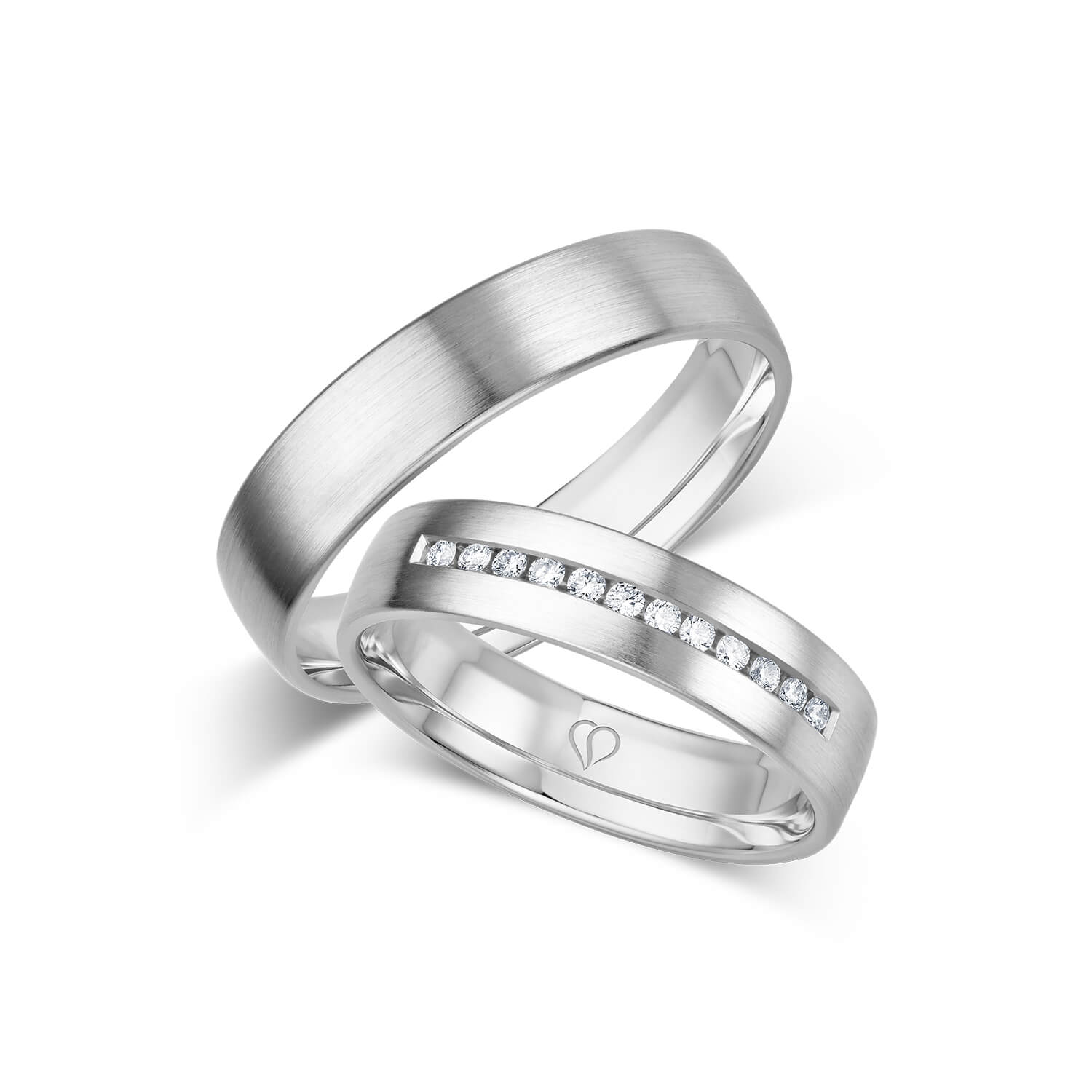 Trauringe Platin Platin 950 12 x Reihe (0,12 ct w/si) Trauringe Platin Platin 950 12 x Reihe (0,12 ct w/si)