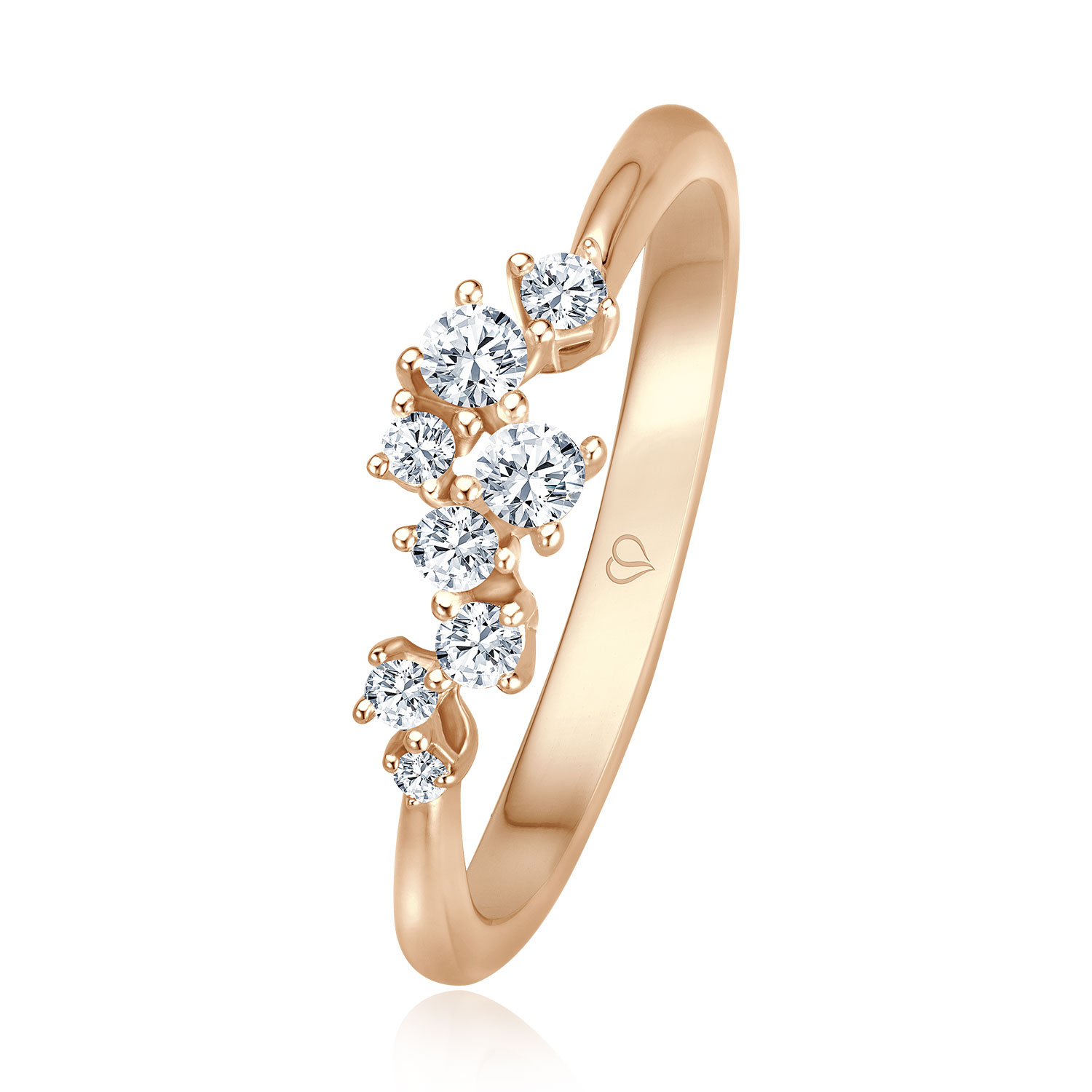 Verlobungsring Blooming Roségold 585 8x Verteilt (0,30 ct w/if) Verlobungsring Blooming Roségold 585 8x Verteilt (0,30 ct w/if)