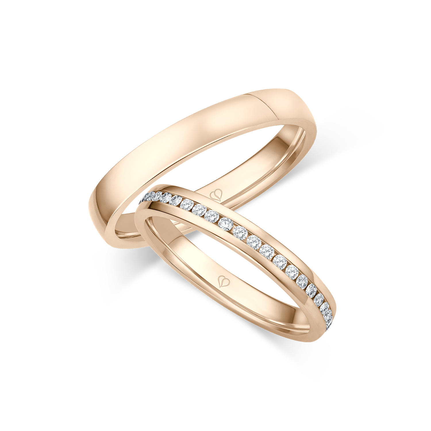 Trauring Roségold Roségold 750 43 x verteilt (0,43ct w/if)
