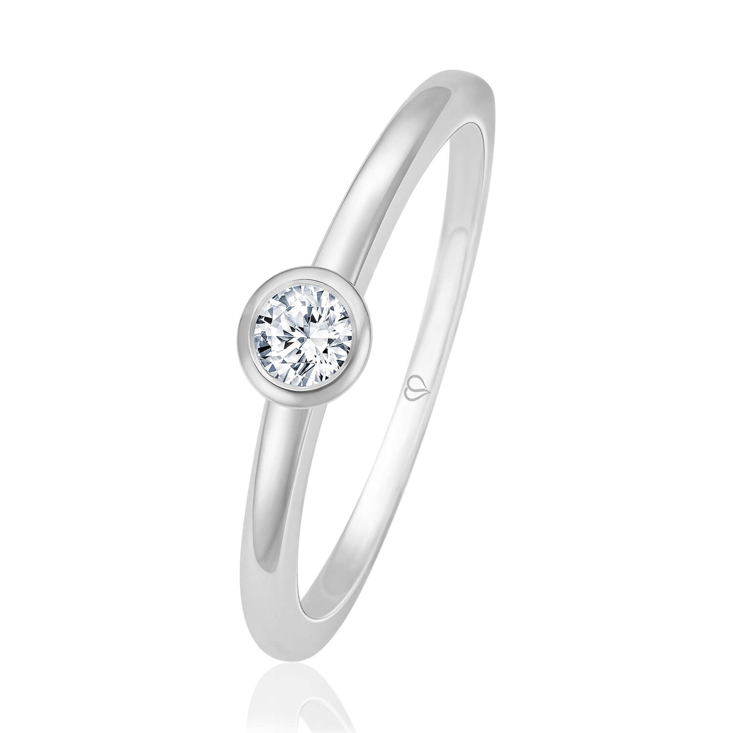 Unique Weißgold 585 1 x Solitär (0,15 ct w/si) Unique Weißgold 585 1 x Solitär (0,15 ct w/si)