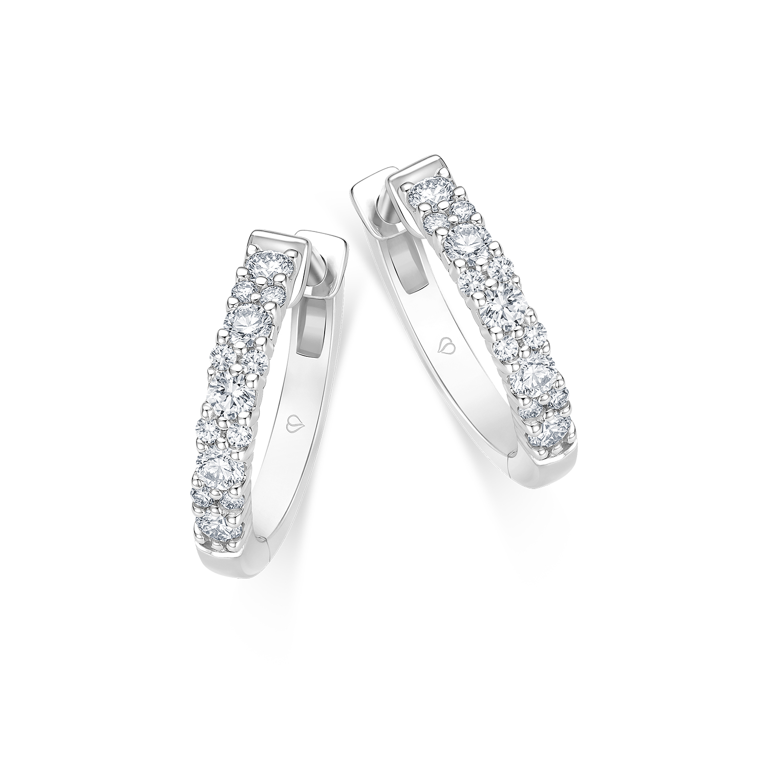 Creolen little Candor Weißgold 585 26x Reihe (0,45 ct w/si) Creolen little Candor Weißgold 585 26x Reihe (0,45 ct w/si)