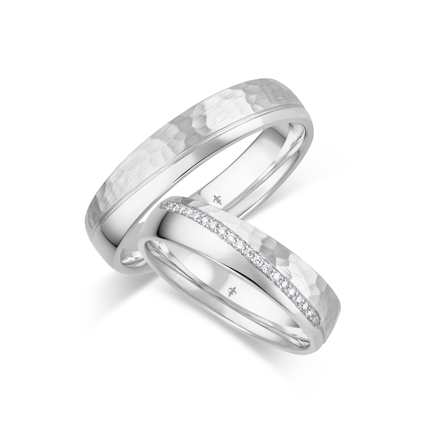 Trauringe Platin Platin 600 19 x Reihe (0,09 ct w/if)