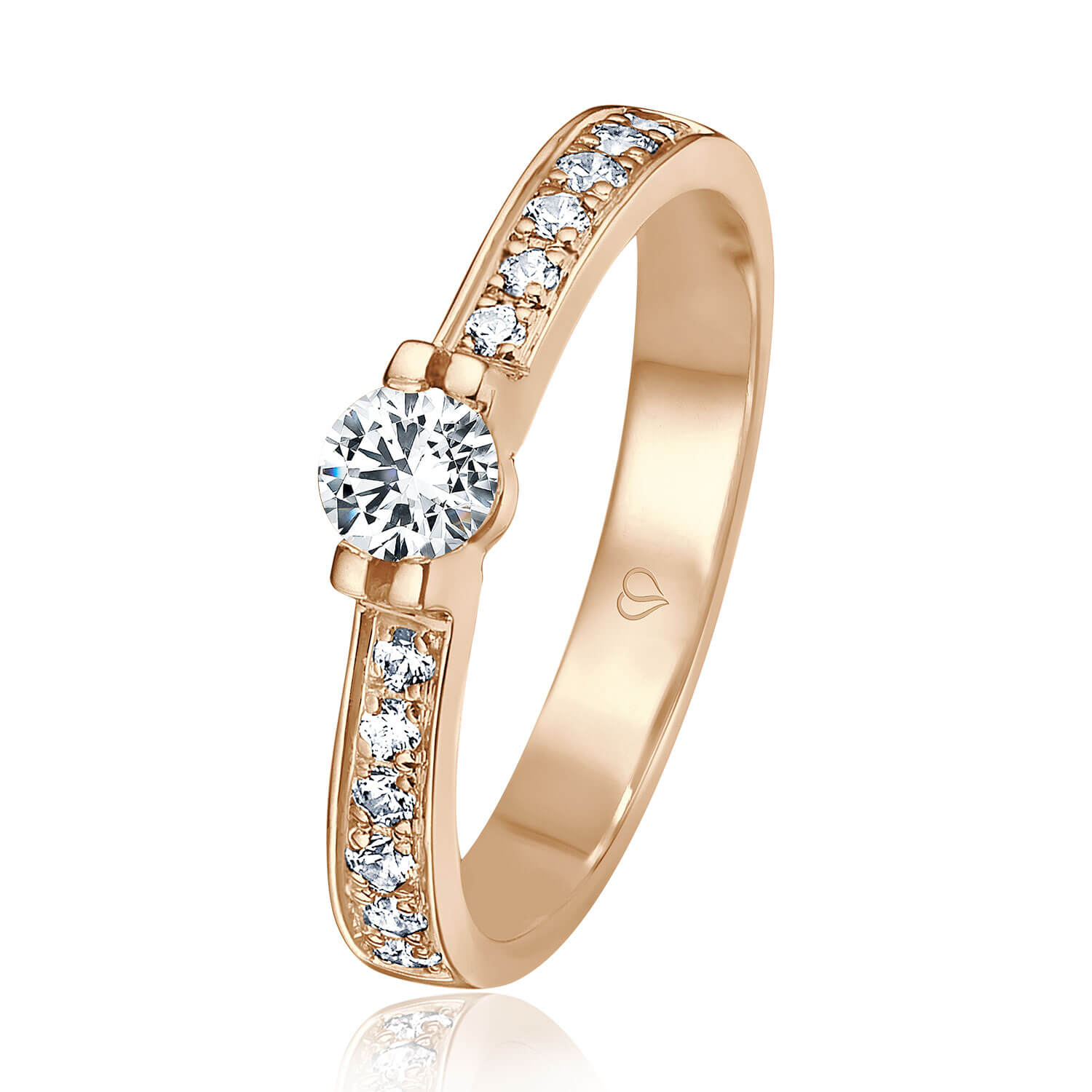 Verlobungsring Dedicated Roségold 750 13x Reihe (0,45 ct w/si) Verlobungsring Dedicated Roségold 750 13x Reihe (0,45 ct w/si)