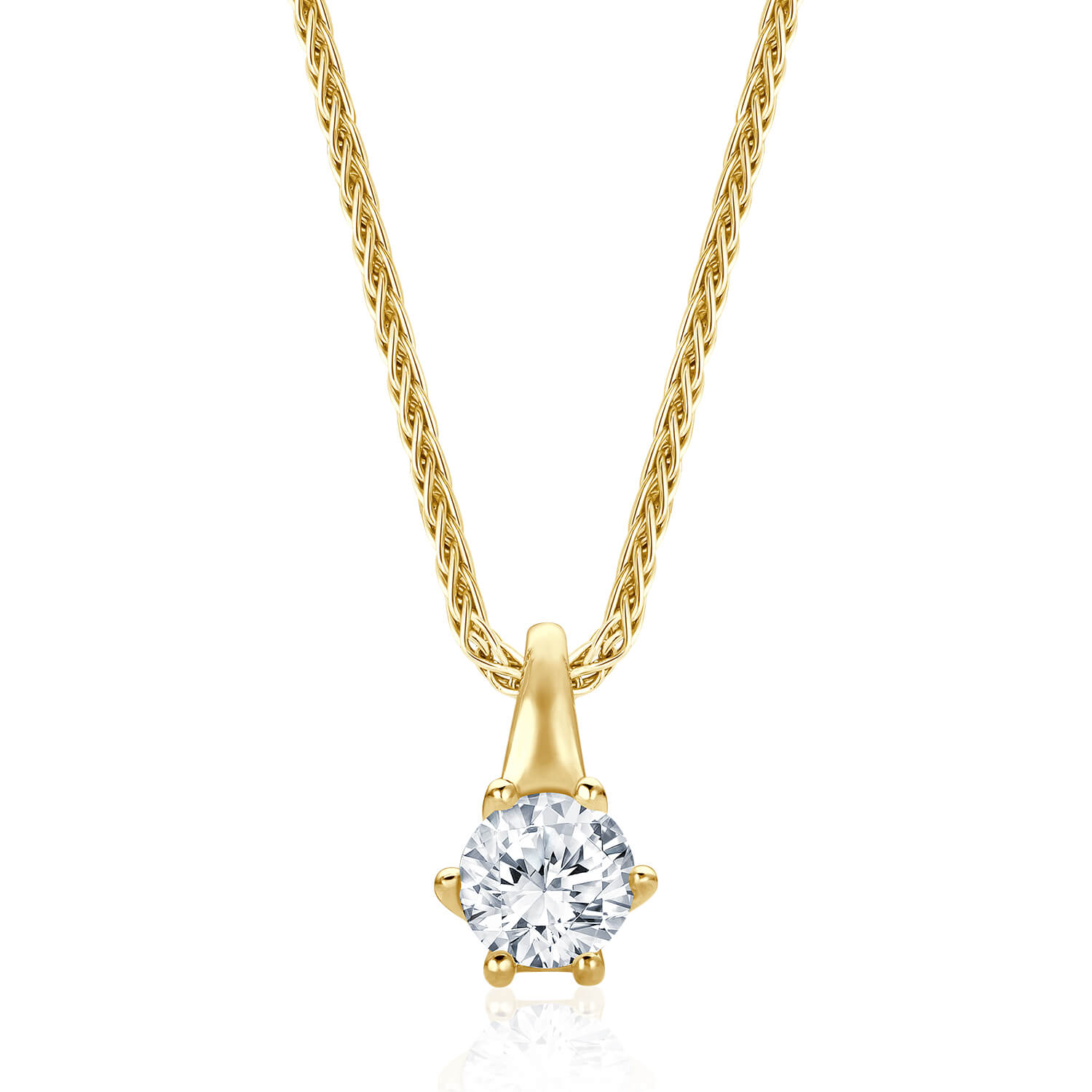 Anhänger mit Kette Desire Gelbgold 585 1x Solitär (0,25 ct w/si) Anhänger mit Kette Desire Gelbgold 585 1x Solitär (0,25 ct w/si)