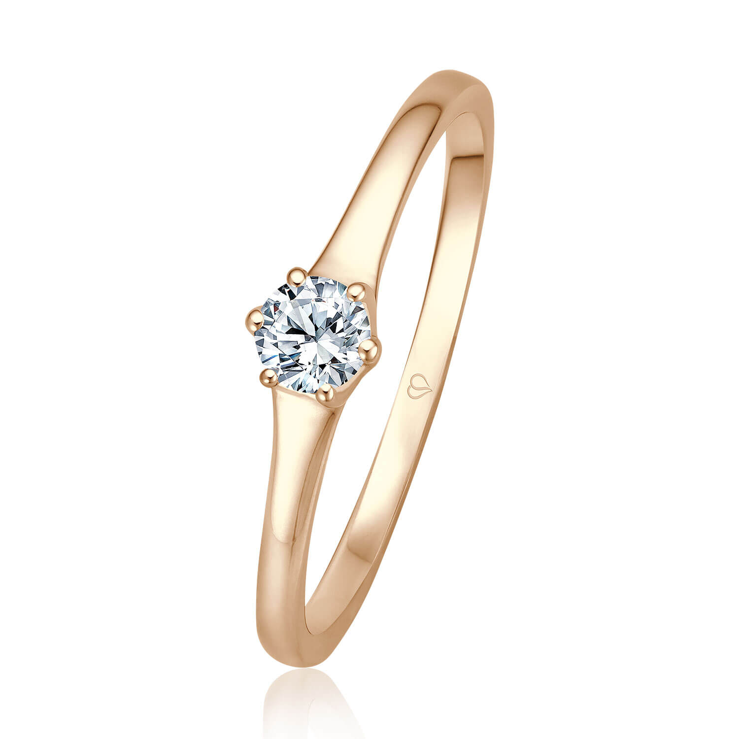 Verlobungsring Desire Roségold 585 1 x Solitär (0,20 ct w/if) Verlobungsring Desire Roségold 585 1 x Solitär (0,20 ct w/if)