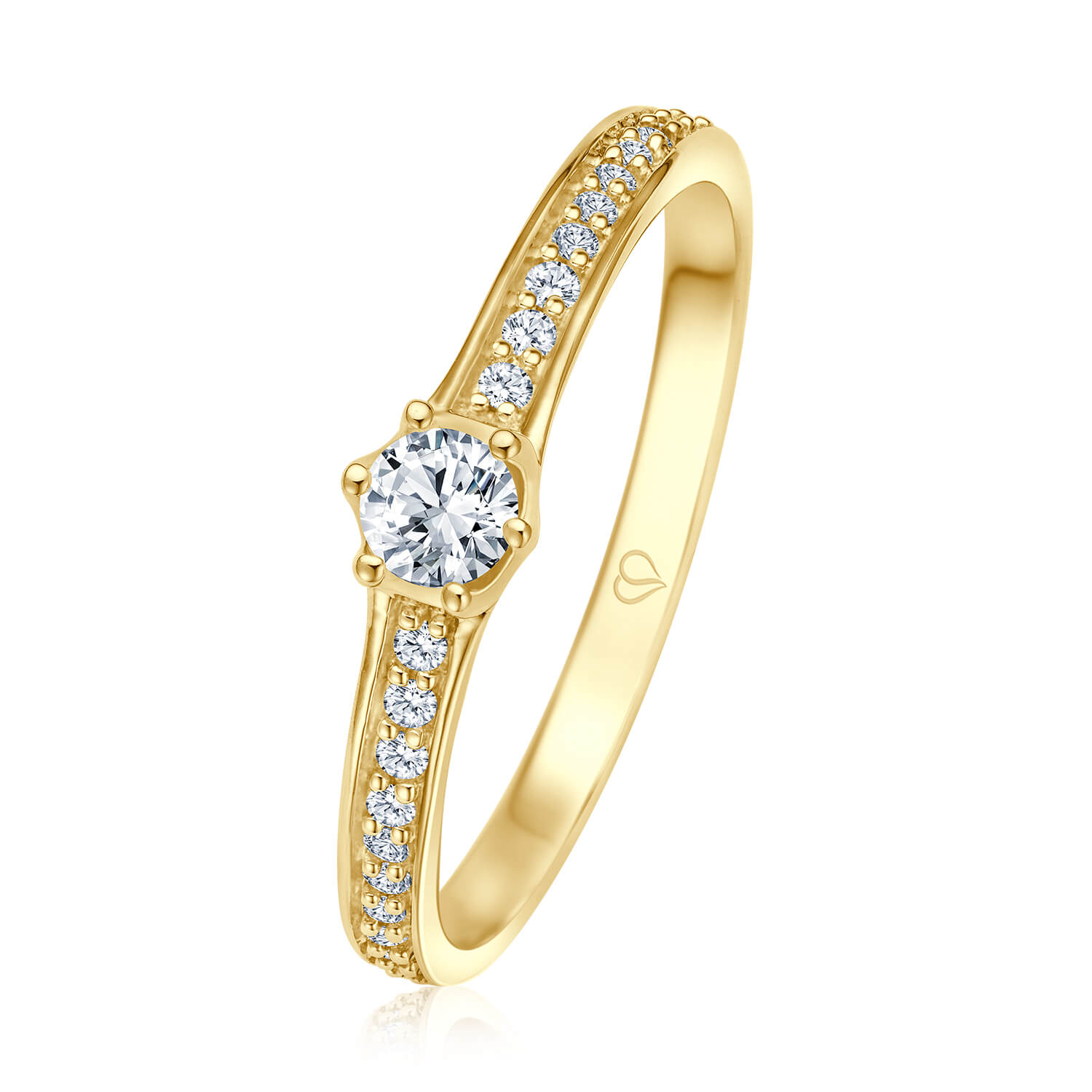 Verlobungsring Desire Plus Gelbgold 750 21x verteilt (0,25 ct r/if) Verlobungsring Desire Plus Gelbgold 750 21x verteilt (0,25 ct r/if)