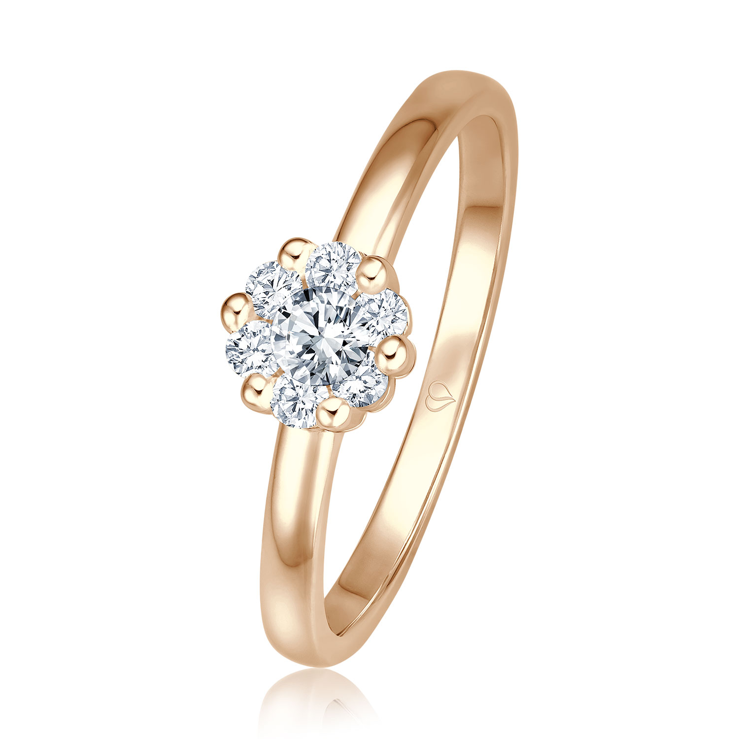 Verlobungsring Charming Roségold 585 7 x Bouquet (0,30 ct w/if) Verlobungsring Charming Roségold 585 7 x Bouquet (0,30 ct w/if)