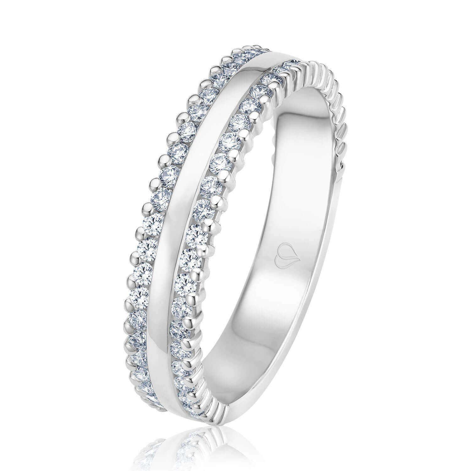 Schmuckring Honest Weißgold 585 62x Reihe (0,50 ct w/si)