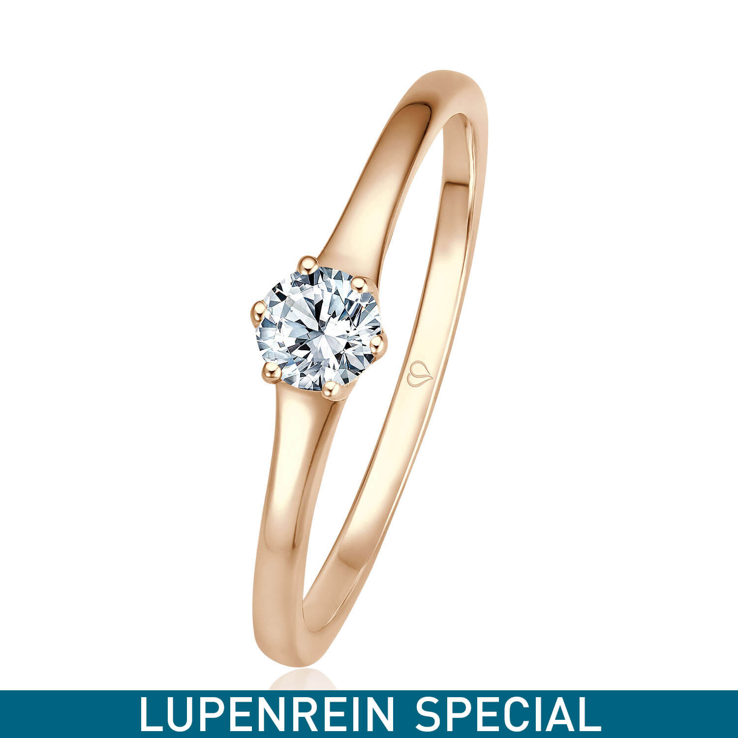 Verlobungsring Desire Roségold 750 1 x Solitär (0,25 ct Lupenrein) Verlobungsring Desire Roségold 750 1 x Solitär (0,25 ct Lupenrein)