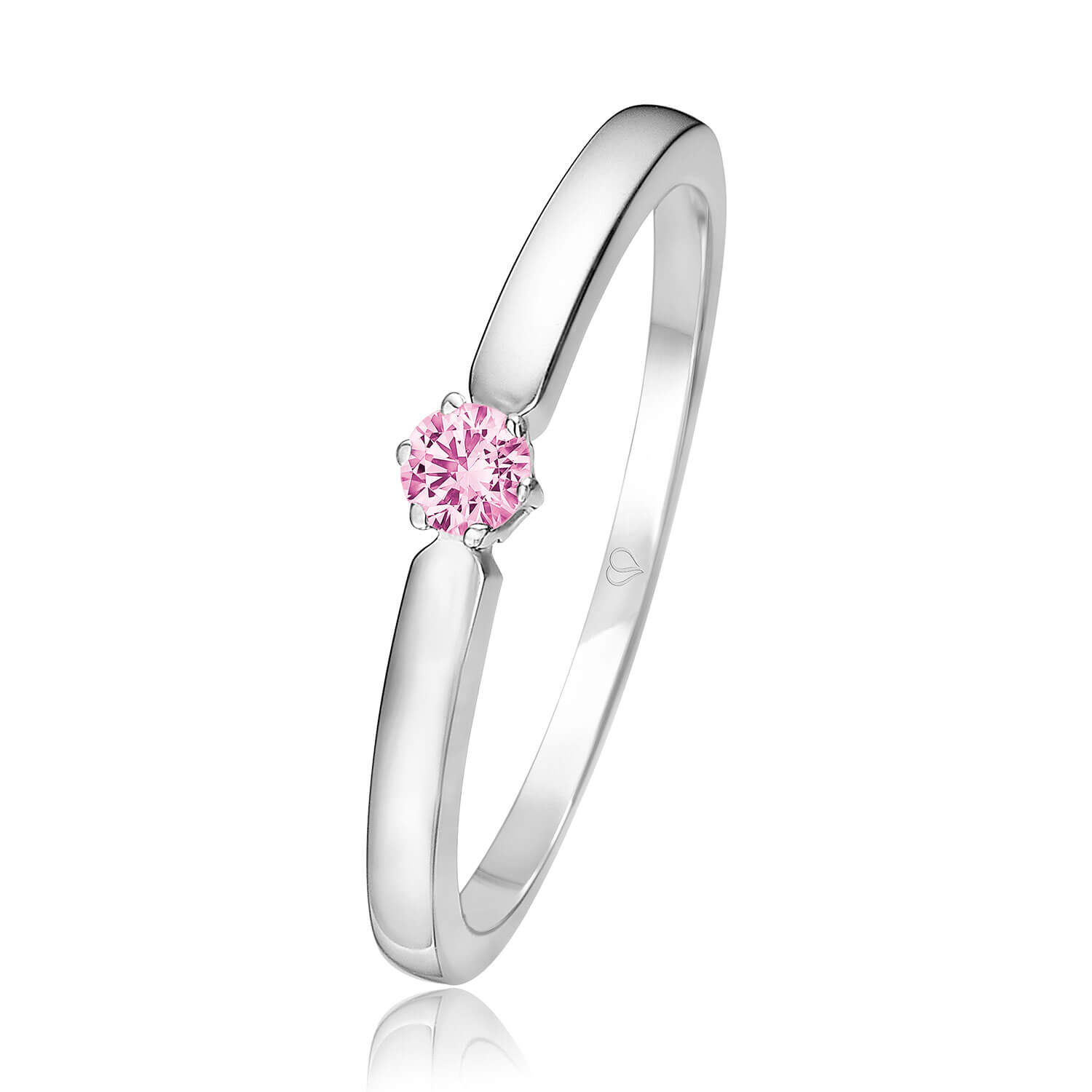 Verlobungsring Amorous Weißgold 750 1 x Solitär (0,10 ct pink Turmalin) Verlobungsring Amorous Weißgold 750 1 x Solitär (0,10 ct pink Turmalin)